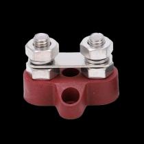 MAI COMPONENTES ELECTRICOS PARA AUTOMOVIL TD08R - TERMINAL DOBLE CON ROSCA M8 ROJO