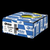 MAI COMPONENTES ELECTRICOS PARA AUTOMOVIL R5AM25 - CABLE 105° FLRY-B 1 MM AMARILLO 25M