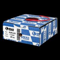 MAI COMPONENTES ELECTRICOS PARA AUTOMOVIL R5RJ25 - CABLE 105° FLRY-B 1 MM ROJO 25M