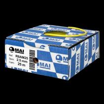 MAI COMPONENTES ELECTRICOS PARA AUTOMOVIL R8AM25 - CABLE 105° FLRY-B 2,5 MM AMARILLO 25M
